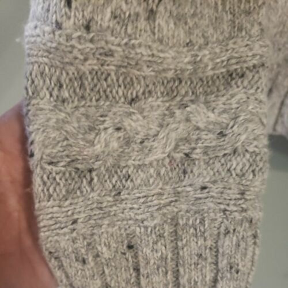 Vintage Woolrich Shawl Collar Sweater – Medium – Gray/Cream Wool Blend - Picture 7 of 8